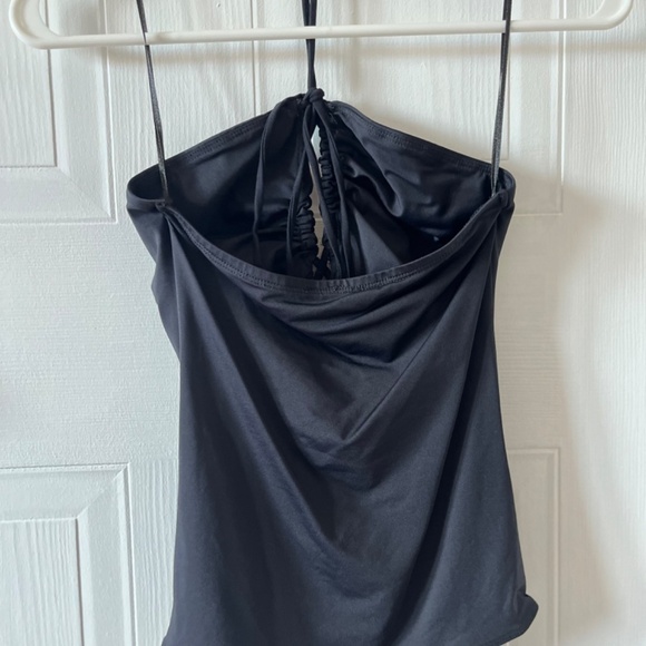 Dynamite Keyhole Front Halter Bodysuit Black XS - Picture 4 of 6